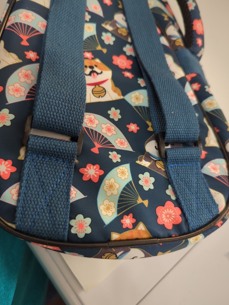 Violin Backpack Padded Cat Design Pocket Handle Adjustable Straps