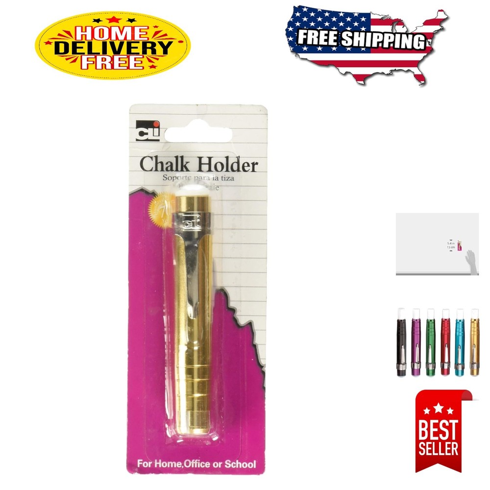 Lightweight Assorted Color Chalk Holder with Smooth Grip for Easy Writing