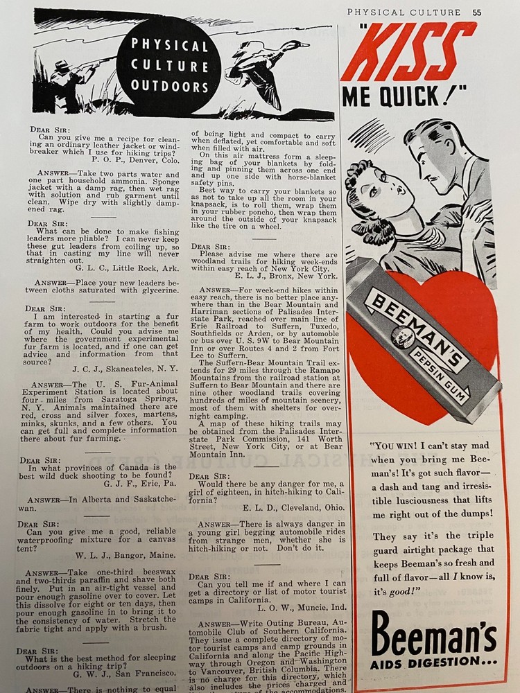Beeman's Gum, Beemans, Vintage Print Ad