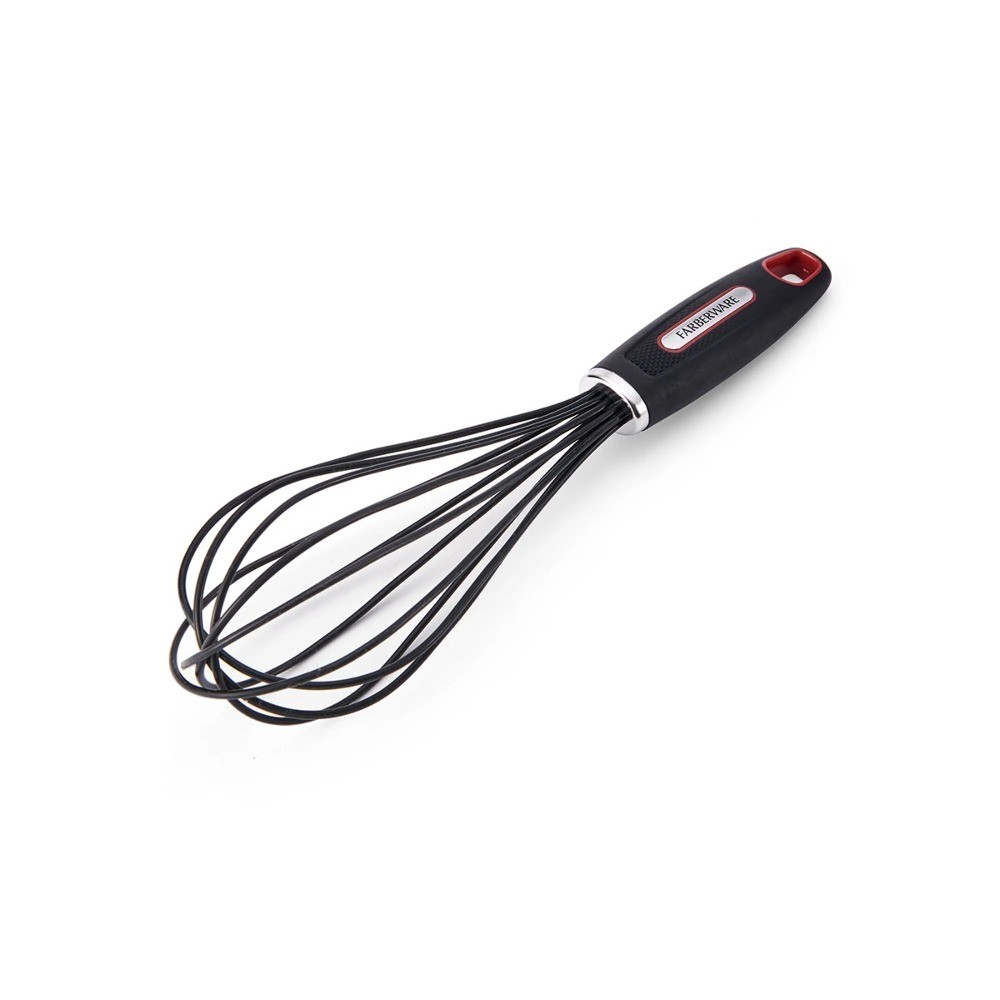 Soft Grip Plastic Whisk in Black