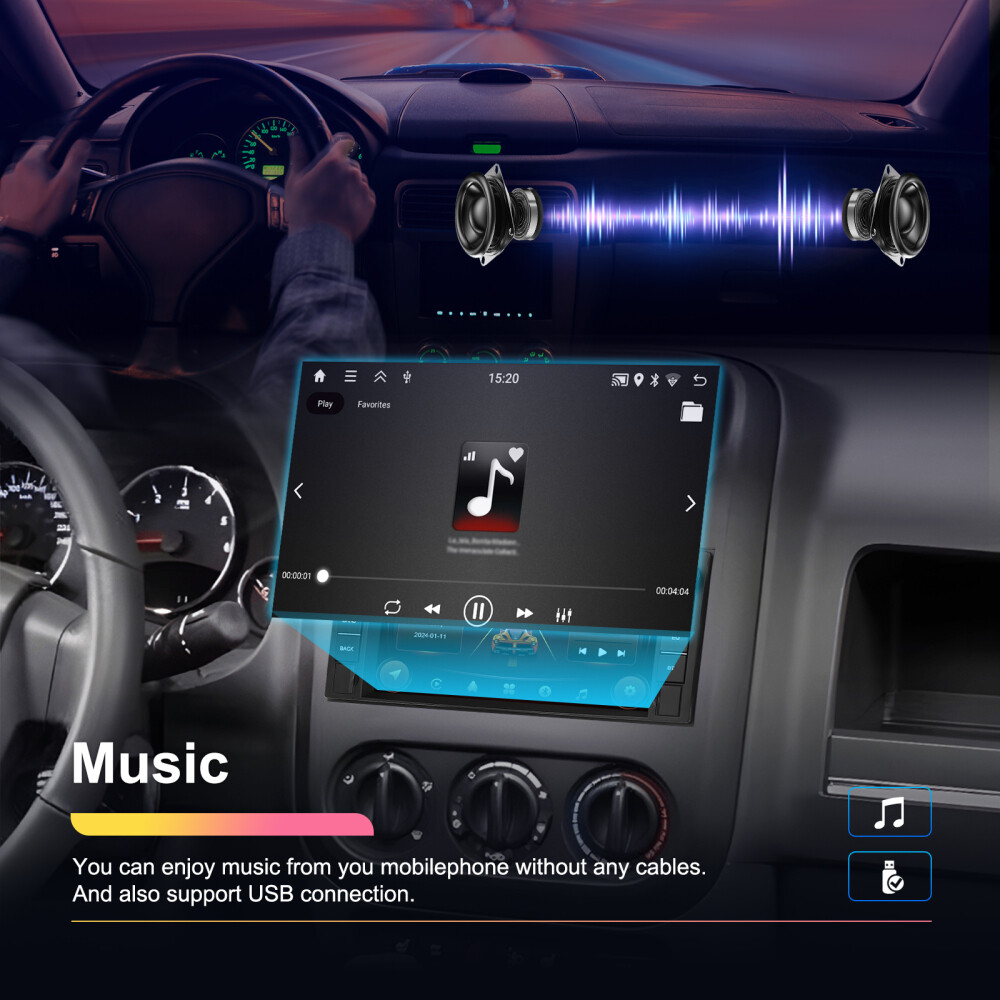 7" Carplay For Dodge RAM 1500 2500 2009-2012 Android 15 Car Radio GPS NAV Stereo