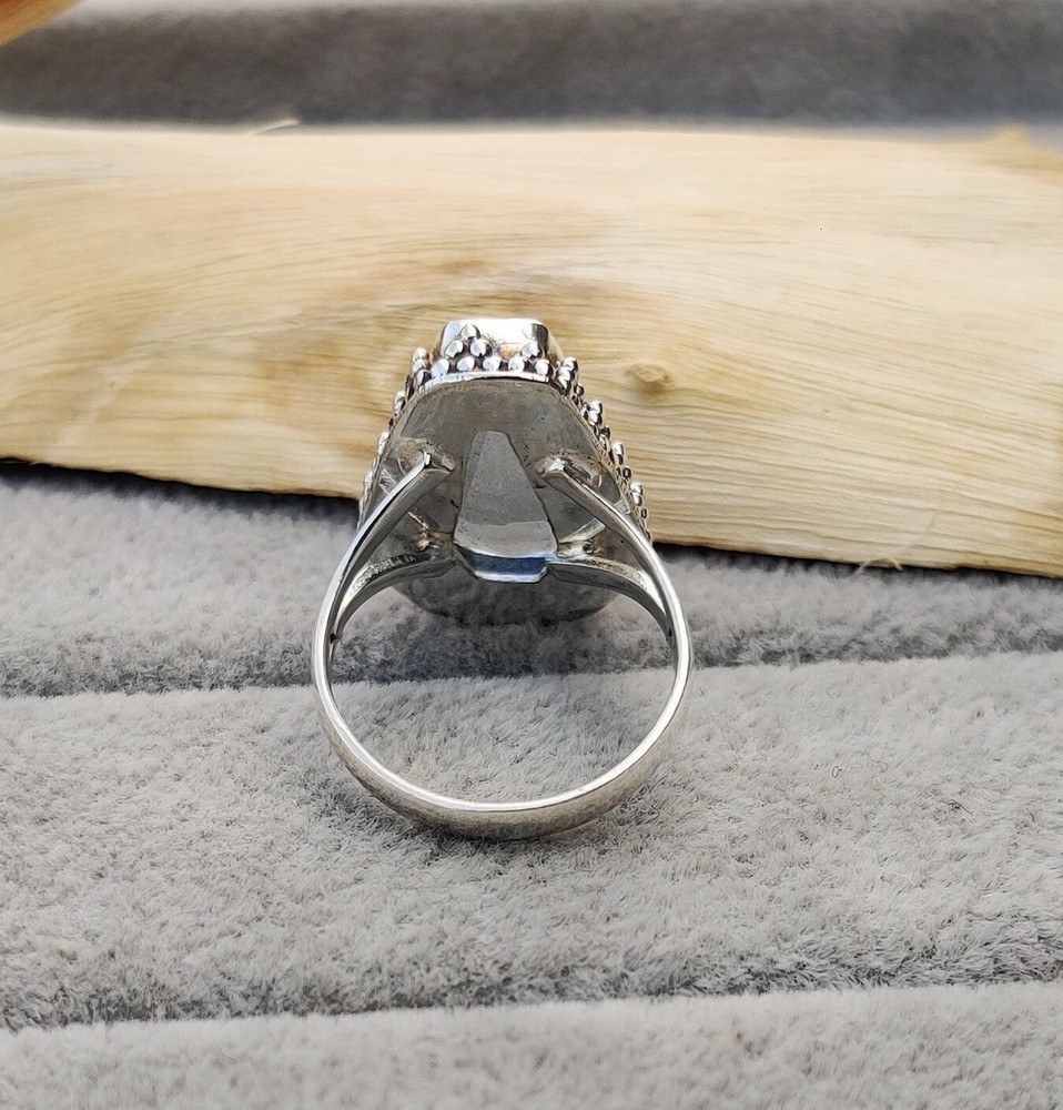 Iolite Coffin Ring 925 Sterling Silver Nice Ring Some Size Available MO2764