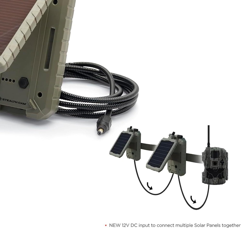 Stealth Cam 3000mAh Solar Panel 2 Pack for Trail Camera Extended Life
