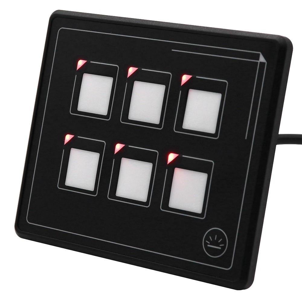 Universal 6P LED Touch Membrane Control Panel Switch For Car Electronic Acc PYSD