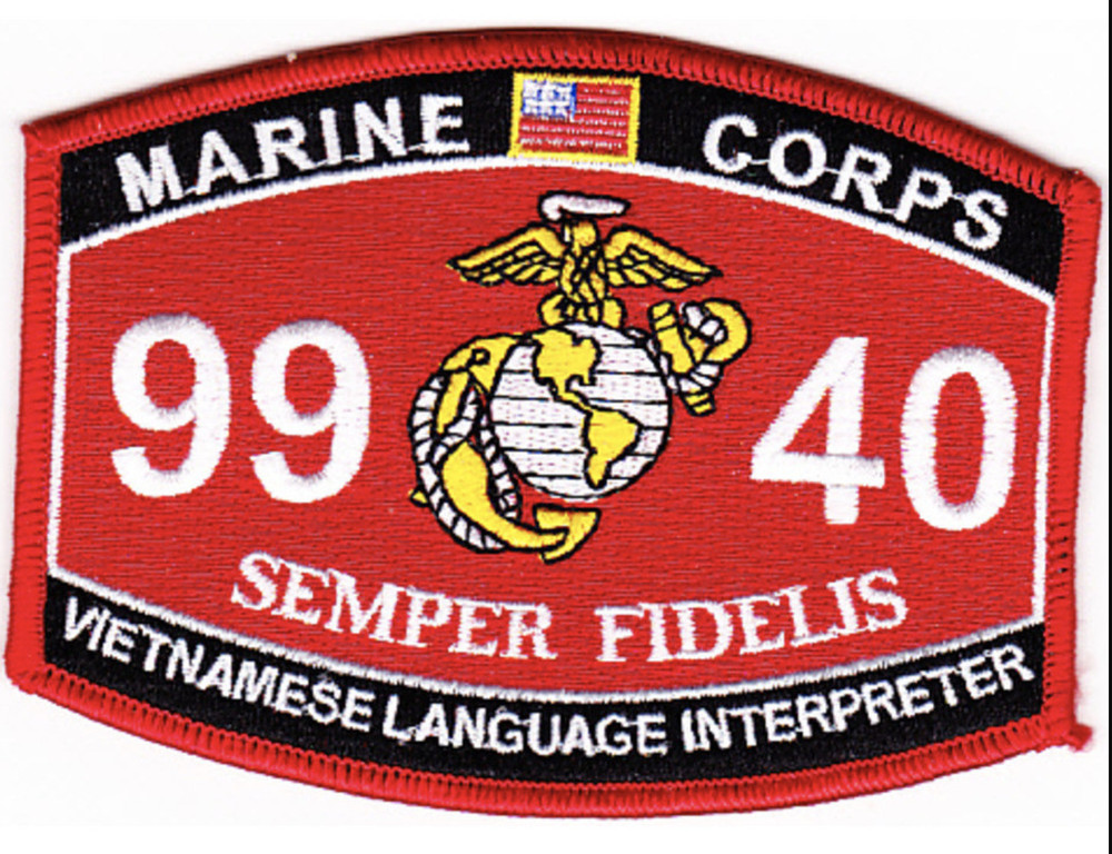 4.5" MARINE CORPS MOS  9940 VIETNAMESE LANGUAGE INTERPRETER EMBROIDERED PATCH