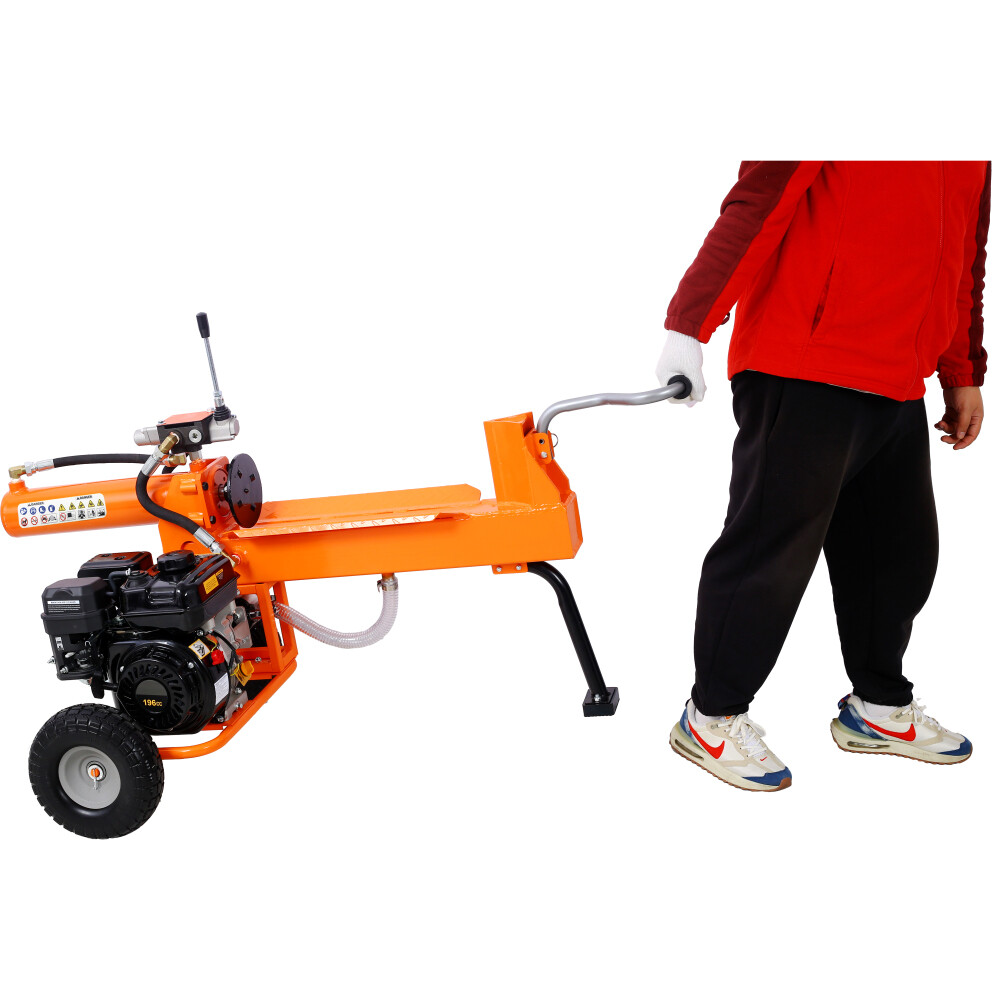 Portable 20 Ton Log Splitter 7HP Engine w/Auto Return Ram, Gear Pump, EPA,Orange