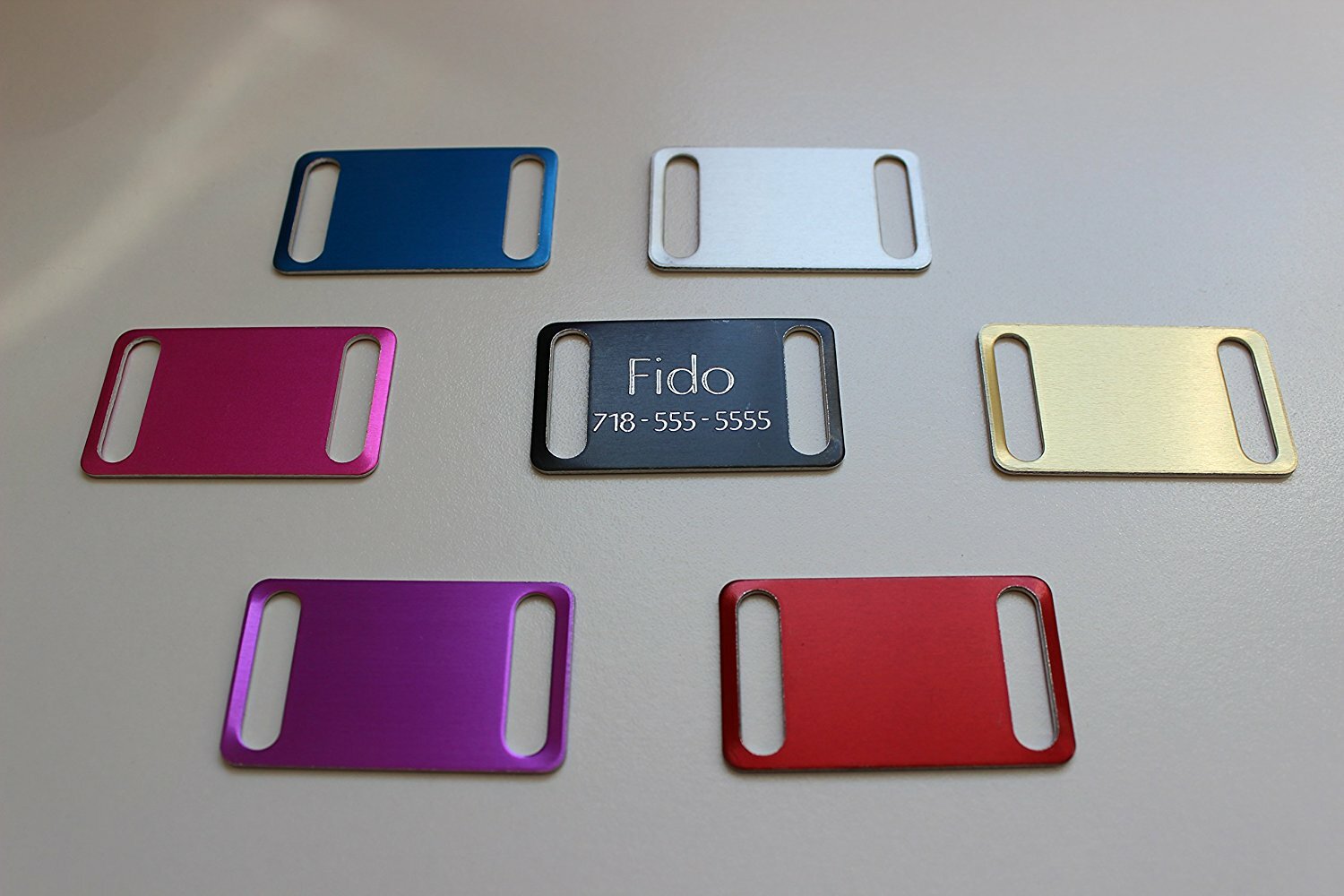 CUSTOM ENGRAVED PERSONALIZED PET TAG ID DOG CAT NAME TAGS DOUBLE SIDE