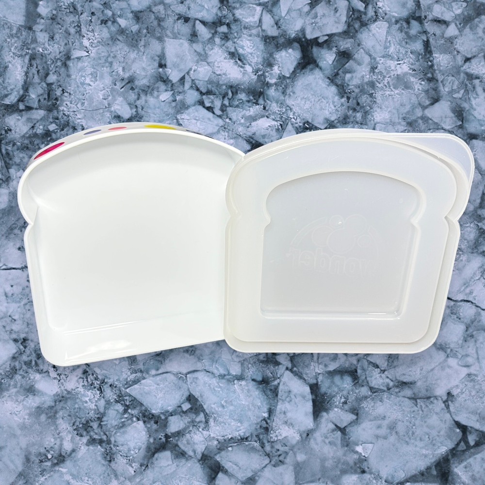 Wonder Bread Plastic Container Polka Dots Storage Sandwich Bread Holder 2006