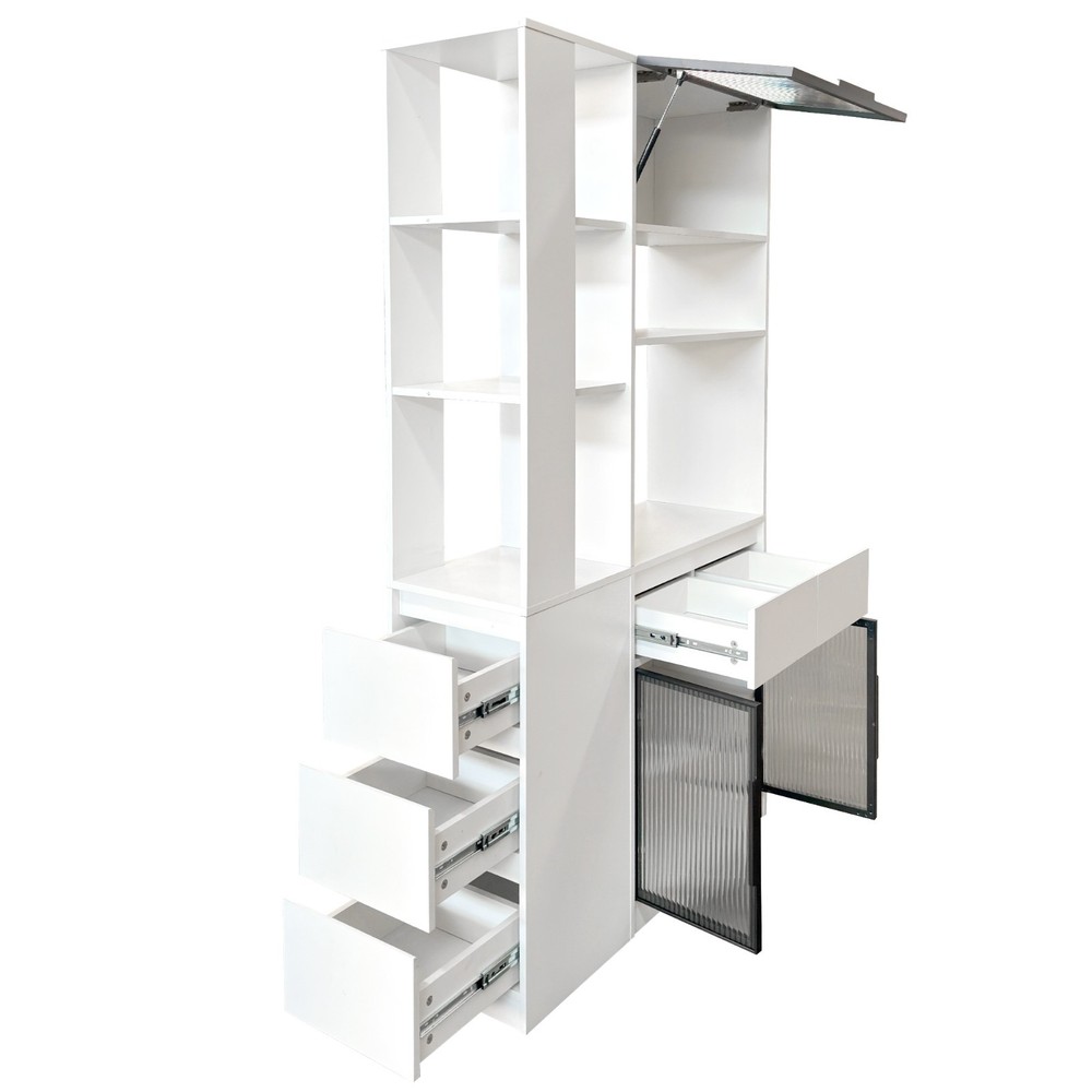 70.87"H Tall Storage Cabinet w/ Multi-functional storage space for Hallway