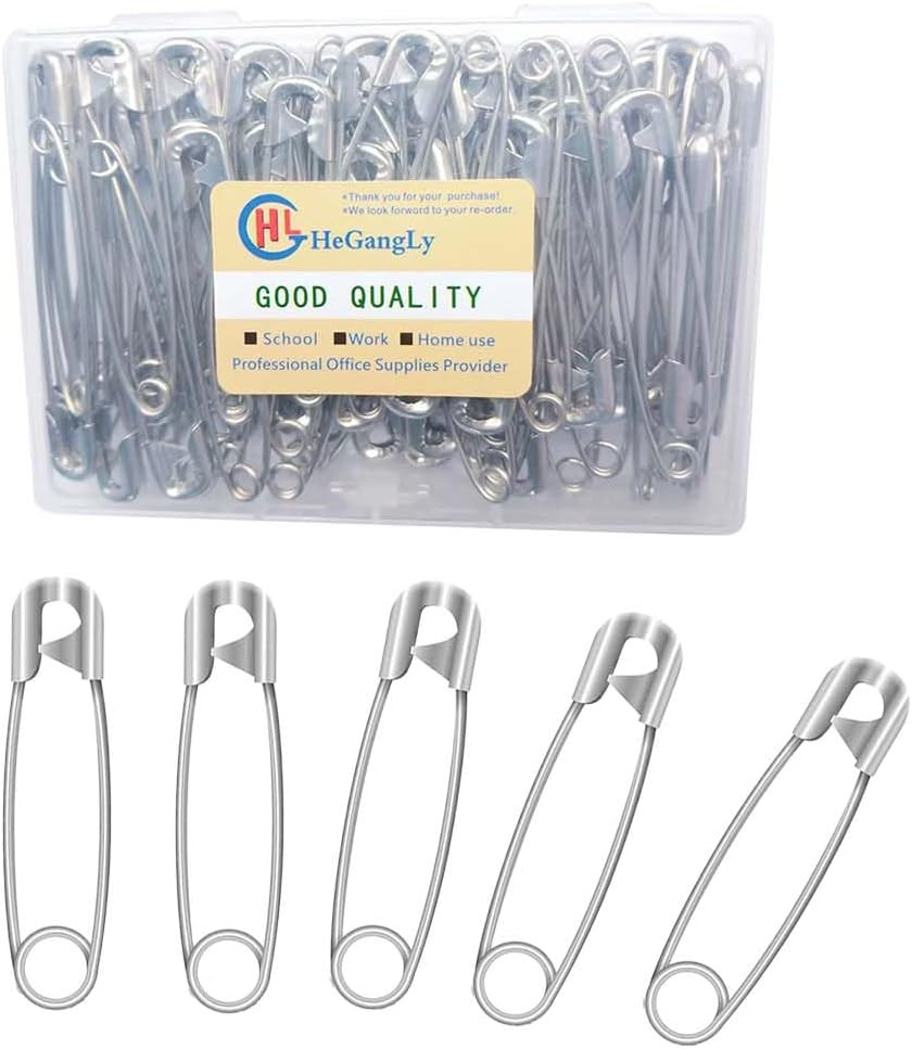 80Pcs Extra Large Safety Pins 2.2 Inch (55Mm) -Heavy Duty Large Safety Pins, Sta