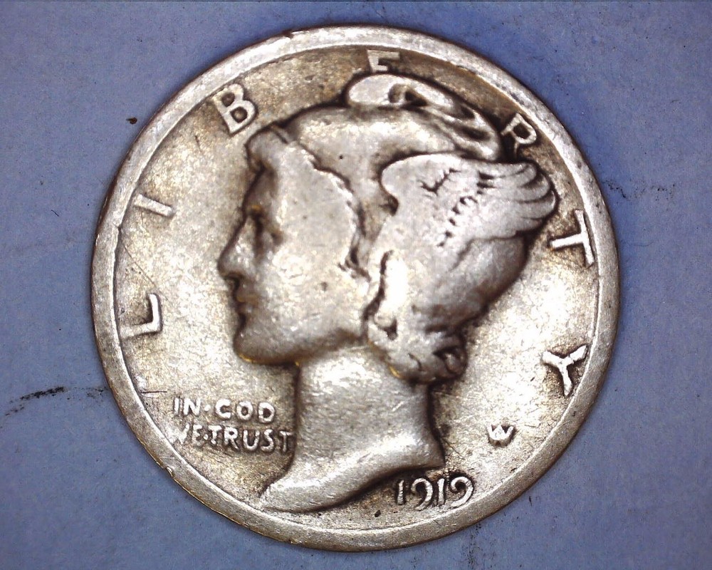 1919  Mercury Head Silver Dime  **310-6B