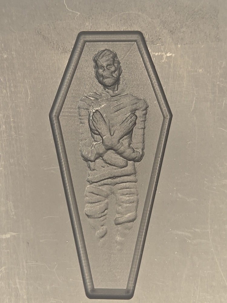 Mummy In Coffin 3D Graphite Ingot Mold for Gold Silver Copper Casting Refining