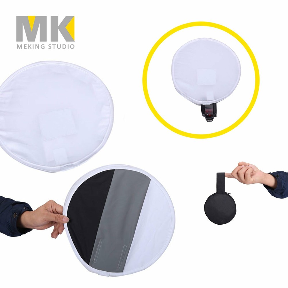 30CM Multifunctional Grey Card Diffuser Softbox 31cm For Flash White Balance