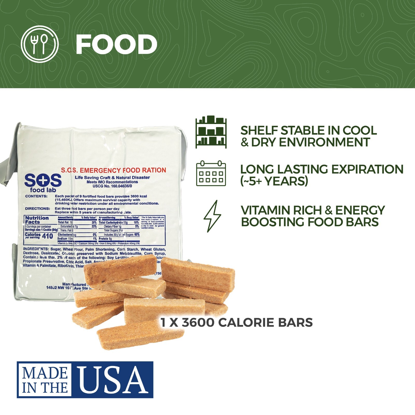 Bug Out Bag Starter Kit - 72 Hour Kit for 1 Person – Backpack Survival Kit