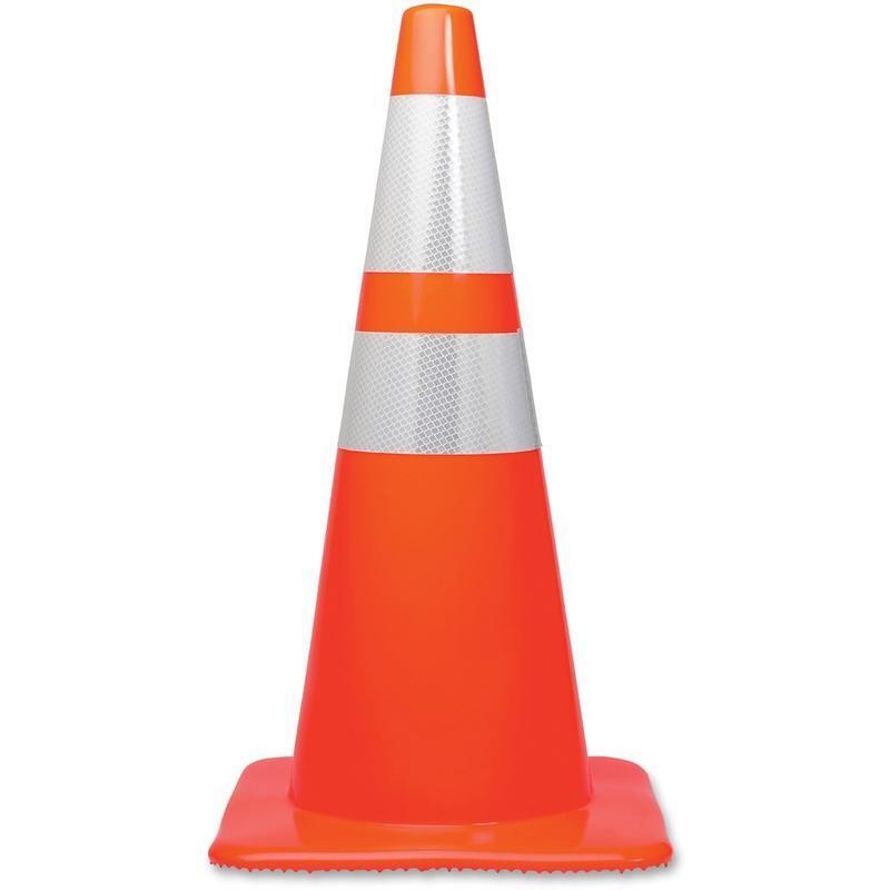 Traffic Cone Reflective Safety Sturdy Stackable Durable Storage 28in Height New