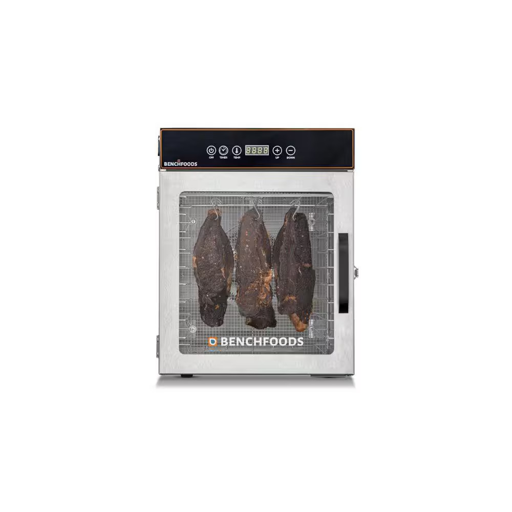 Small 16 In. X 16 In. Biltong Rack and Hook Bundle with 30 Steel Butcher Hooks