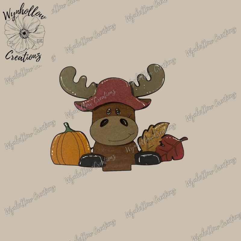 Fall Moose Interchangeable Basket Insert