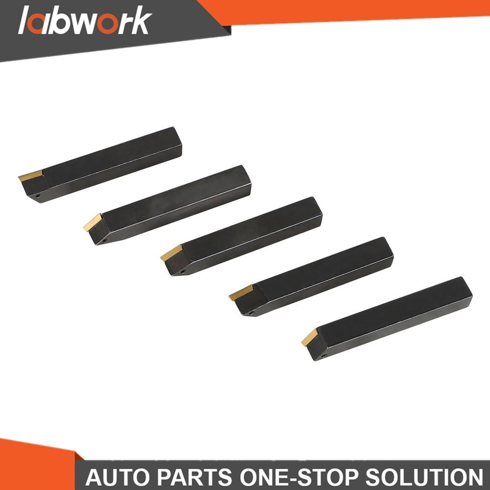 Labwork 5Pcs 3/8" Lathe Indexable Carbide Insert +Turning Tooling Bit Holder Set
