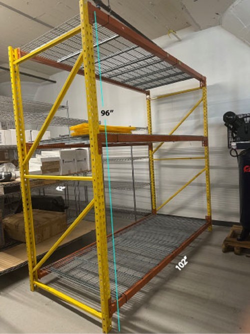 Heavy-Duty Warehouse Pallet Racks - 102" L x 42" W x 96" H