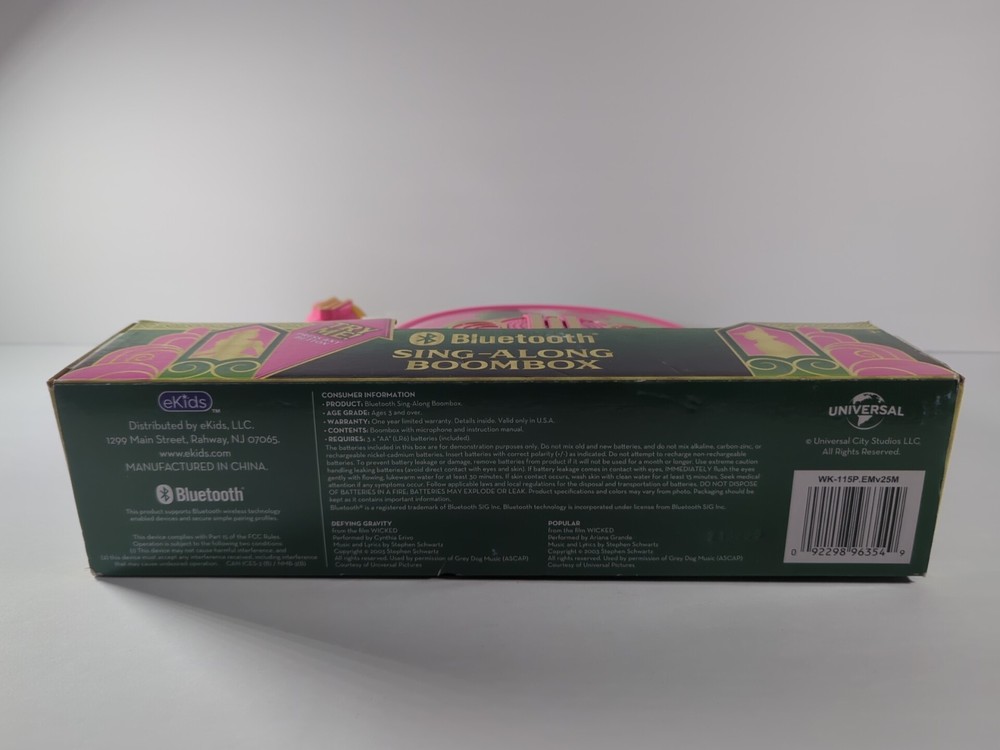 eKids Wicked Karaoke Microphone - Bluetooth Wireless Speaker & Echo Effects NEW