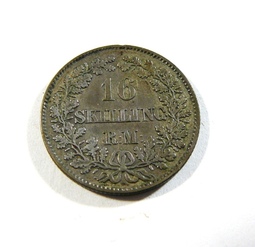 DENMARK 1856 16 SKILLING HIGH GRADE