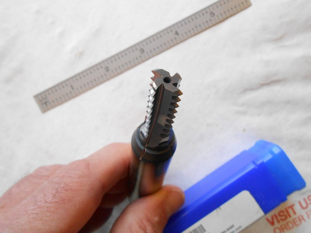 NEW SCT USA 5/8-16 TPI, INTERNAL & EXTERNAL 4 FL. SOLID CARBIDE HEAD THREAD MILL