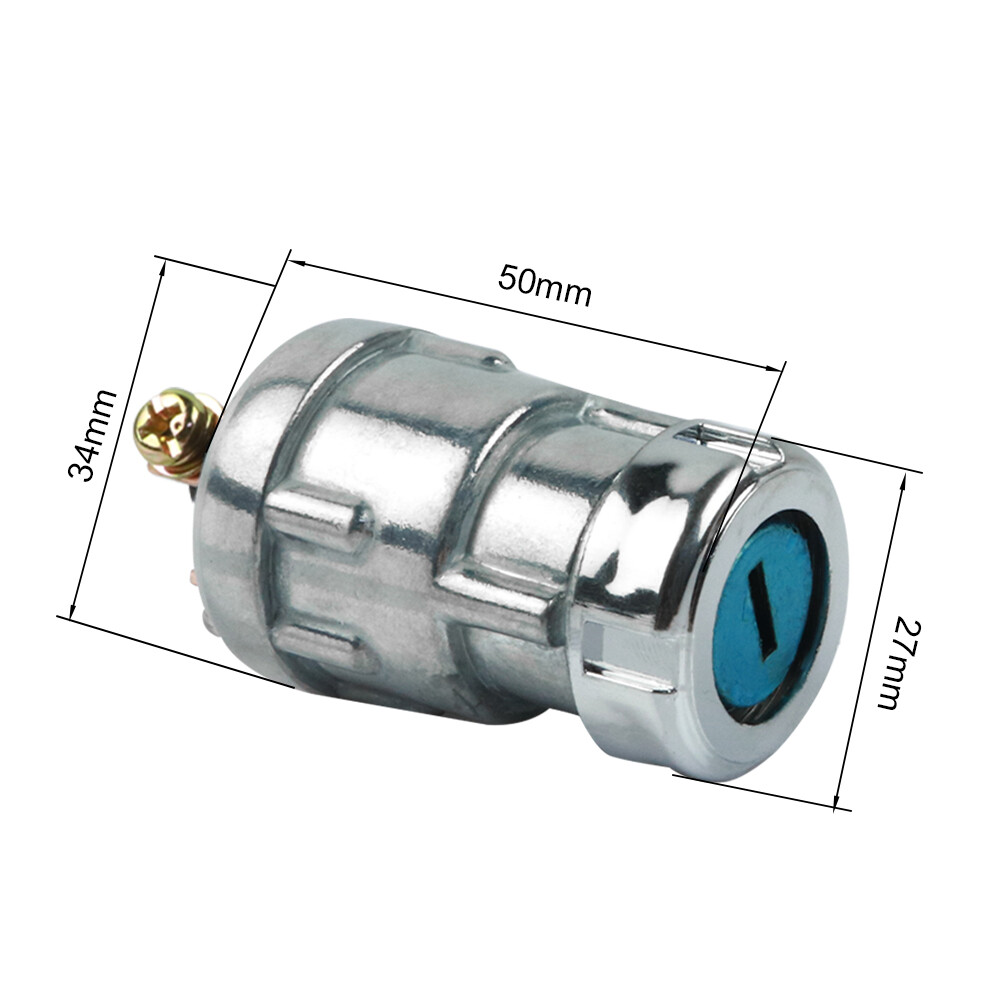 JK423 IGNITION SWITCH LOCK FLUSH MOUNT 12VOLT 2KEY 3 POSITION OFF ON START