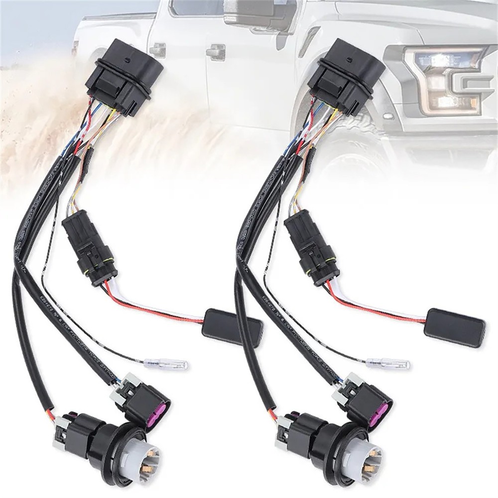 2X Headlight Conversion Wire Harness Part For Dodge Ram 1500 2500 3500 2013-2018