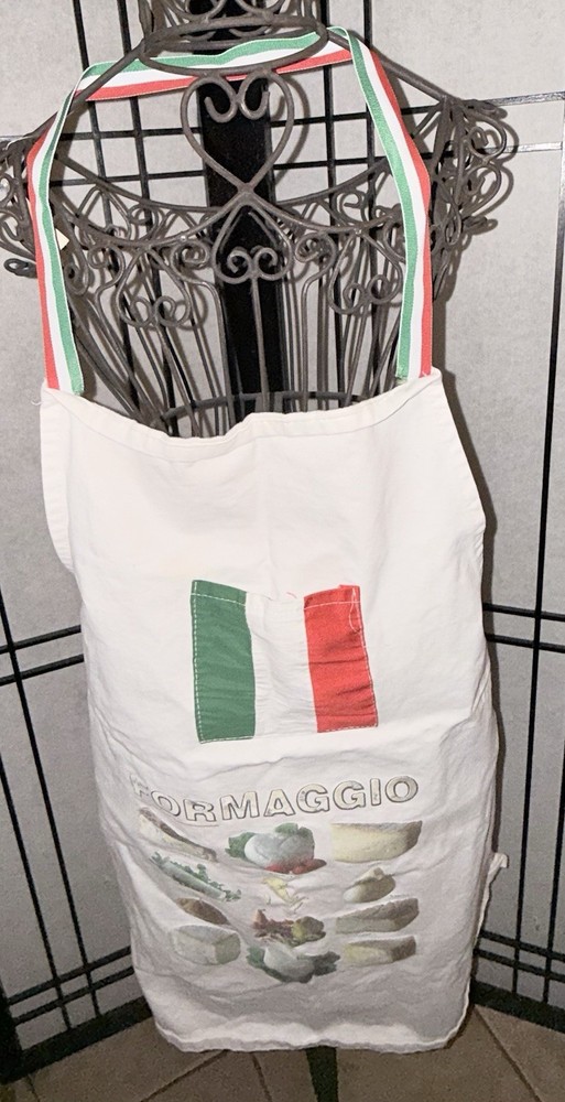 Italian Apron “ Formaggio” With Different Cheeses On Front