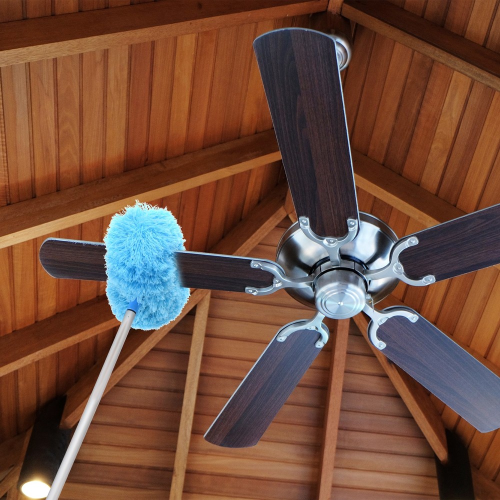 Ceiling Fan Cleaner Duster 12.9" to 47.2" Microfiber Clean Tool Extendable Gray