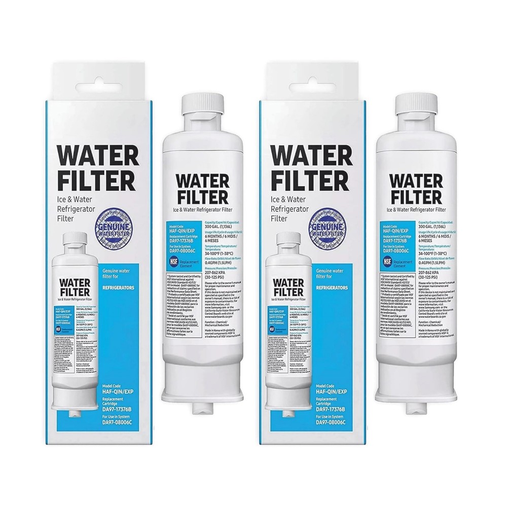 2 Pack DA97-17376B Refrigerator Filter For Samsung Water Purification System