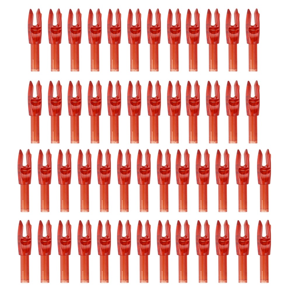50Pcs Archery Arrows Nocks 4.2mm Clear Insert Arrow Nock Replacement Red