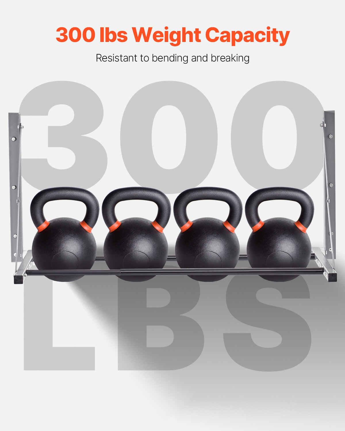 Wall Mounted Folding Tire Rack 32"- 48" Adjustable Storage Rack for Garage