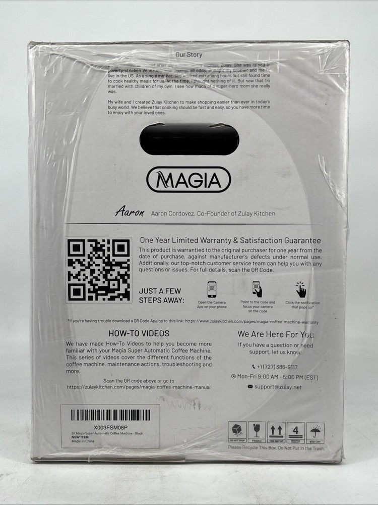 Magia Super Automatic Espresso Machine - Black Elegant