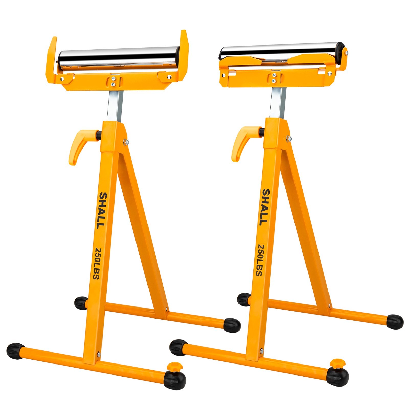 SHALL 2-PCS Folding Roller Stand - 250 LBS Load Capacity -Adjustable Height