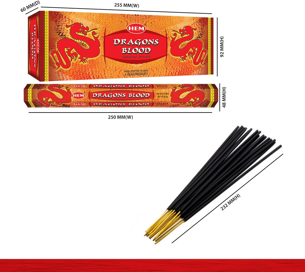 Dragons Blood Incense Sticks, 120 Count Box