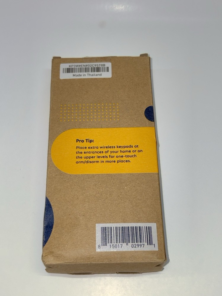 SimpliSafe Wireless Keypad KP3W White Battery Powered