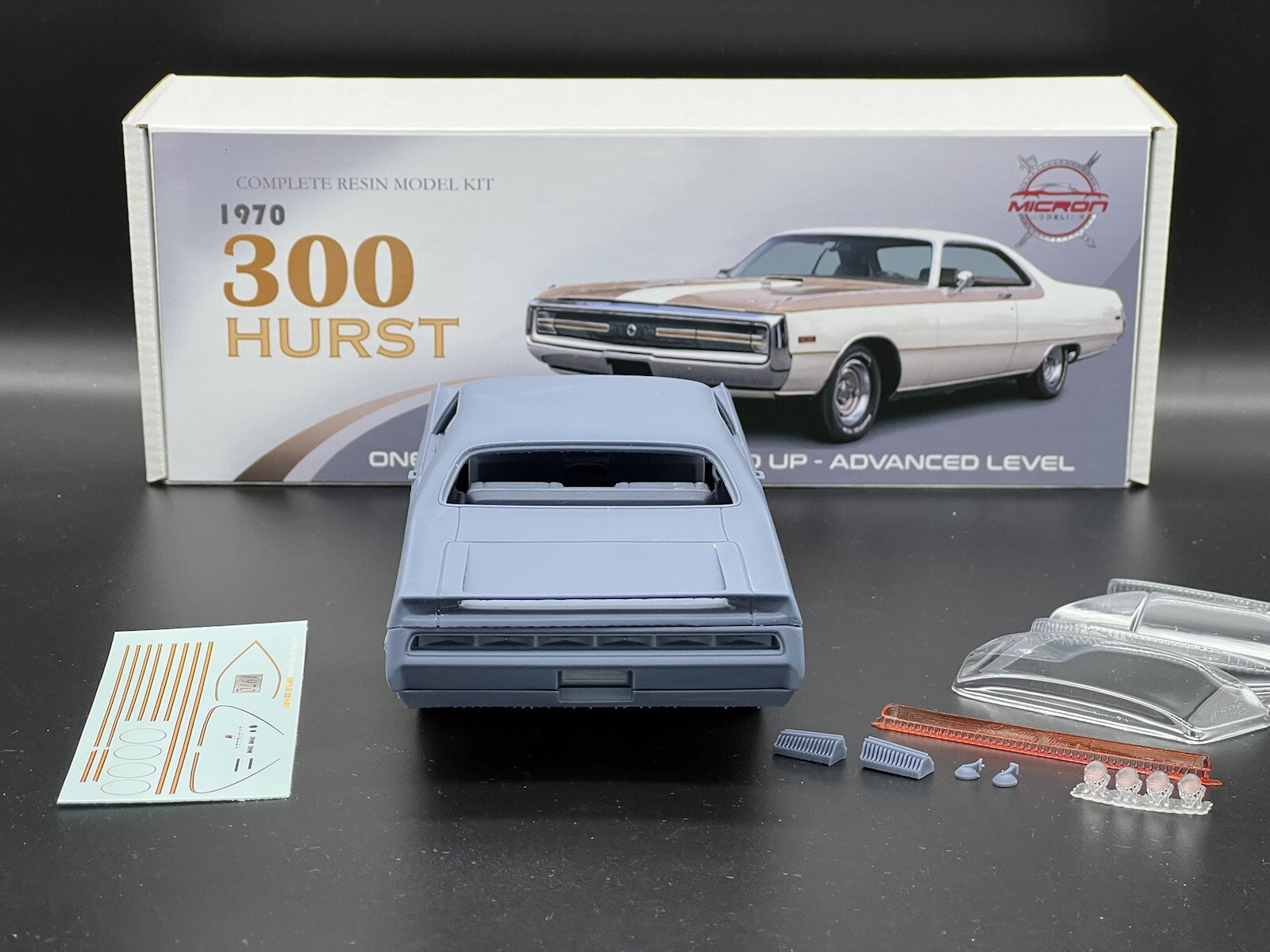 1/25 1970 Chrysler 300 Hurst Resin Model Kit – Premium Quality with Decals