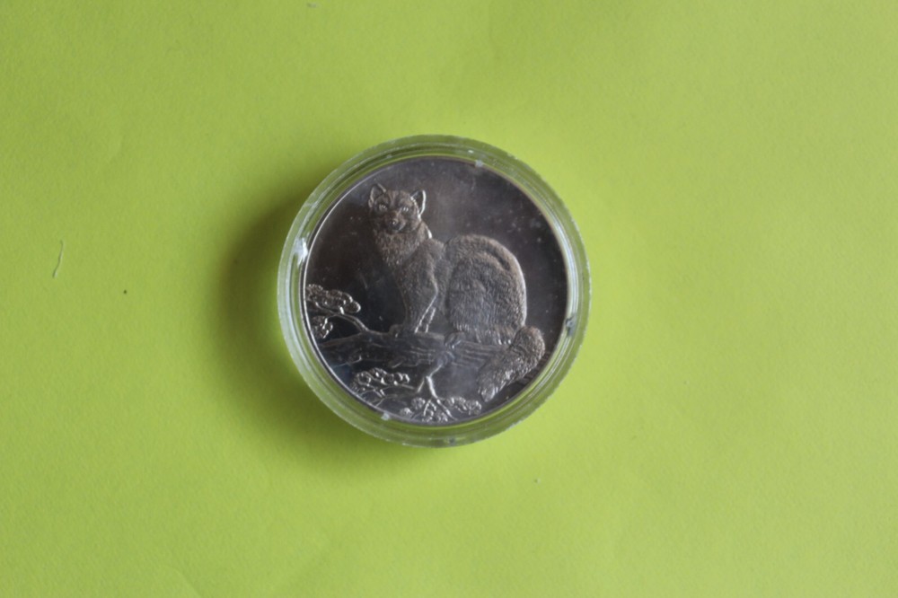 1995 RUSSIA 3 ROUBLES SILVER COIN SABLE