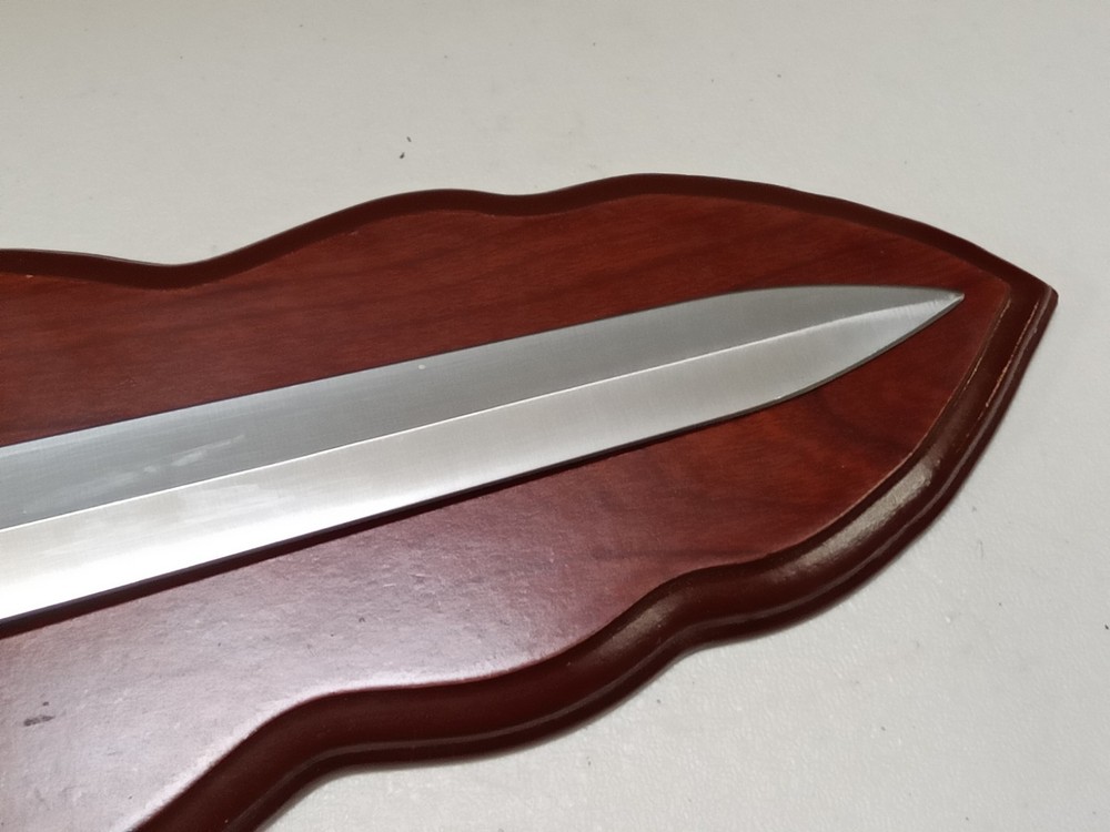 Decorative Short Sword With Wall Plaque Mount