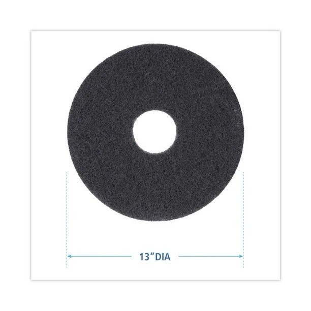 3M 13" Black Stripper Pad 7200| 5/Case