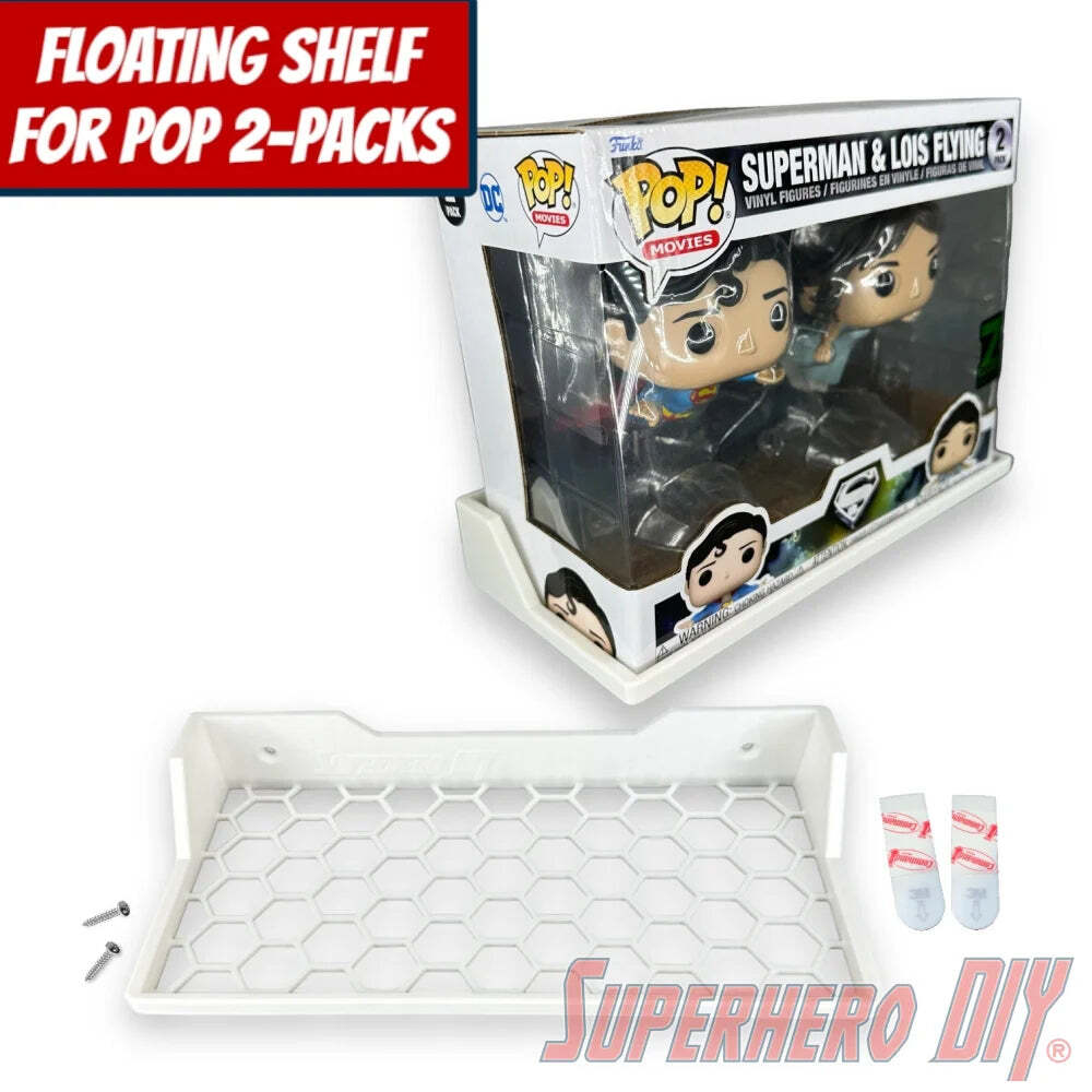 Shelf for Funko Pop! 2 PACK | Wall Mount Shelf for 2-Pack | | Includes screws