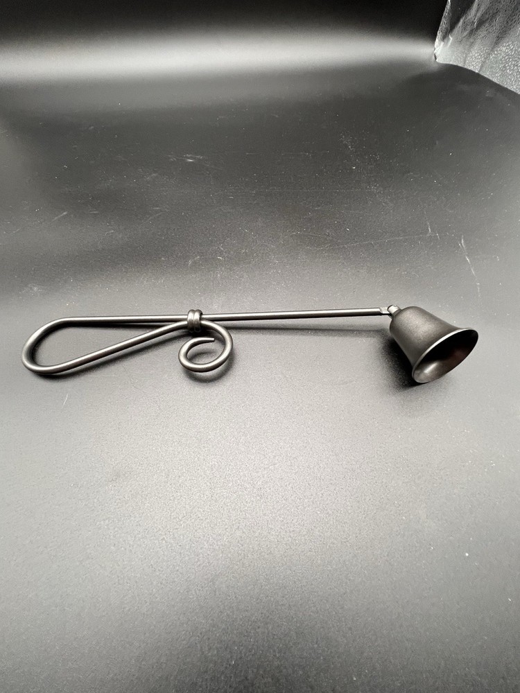 Partylite Antique Brass Candle Snuffer 9" Handle Curled Loop