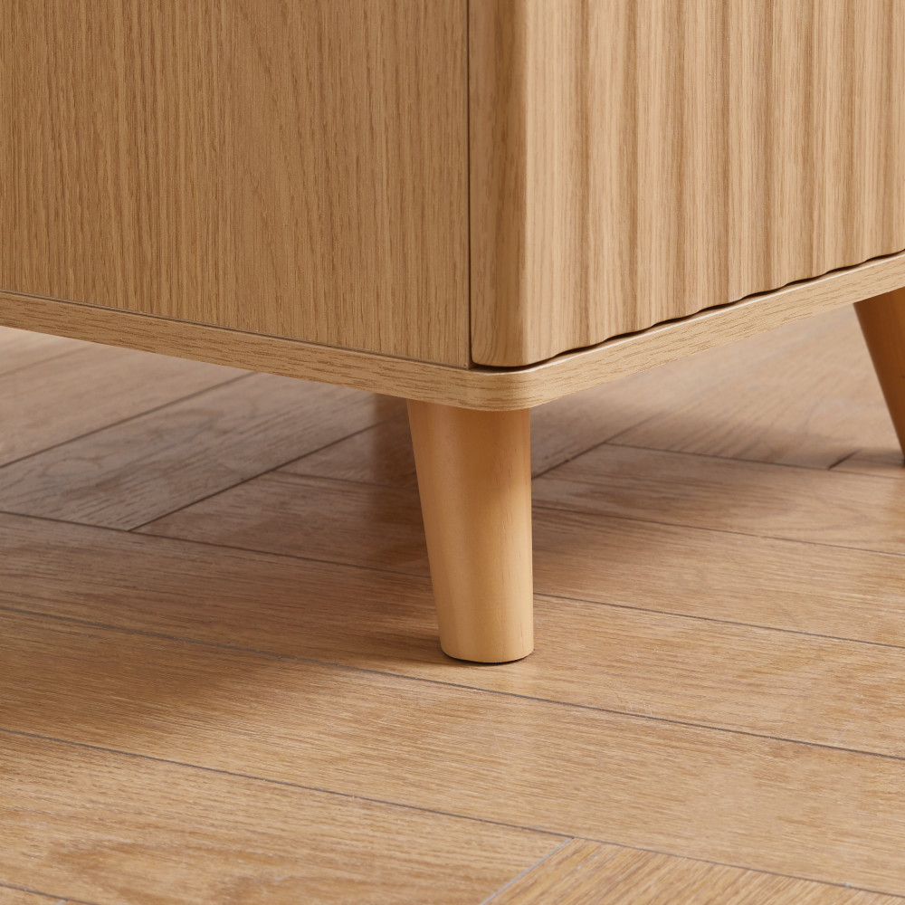 Modern Bedside Table with Gun Drawer,Bedside Table with Charging Station