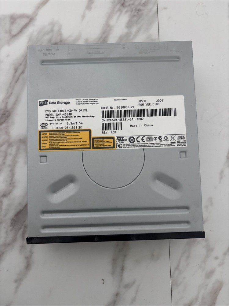 H-L DATA STORAGE INTERNAL IDE DVD ROM Drive GWA-4164B UNTESTED
