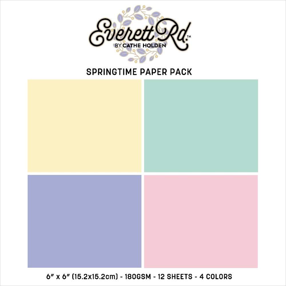 Everett Rd. Springtime Paper Pack 6"X6"-Tonal