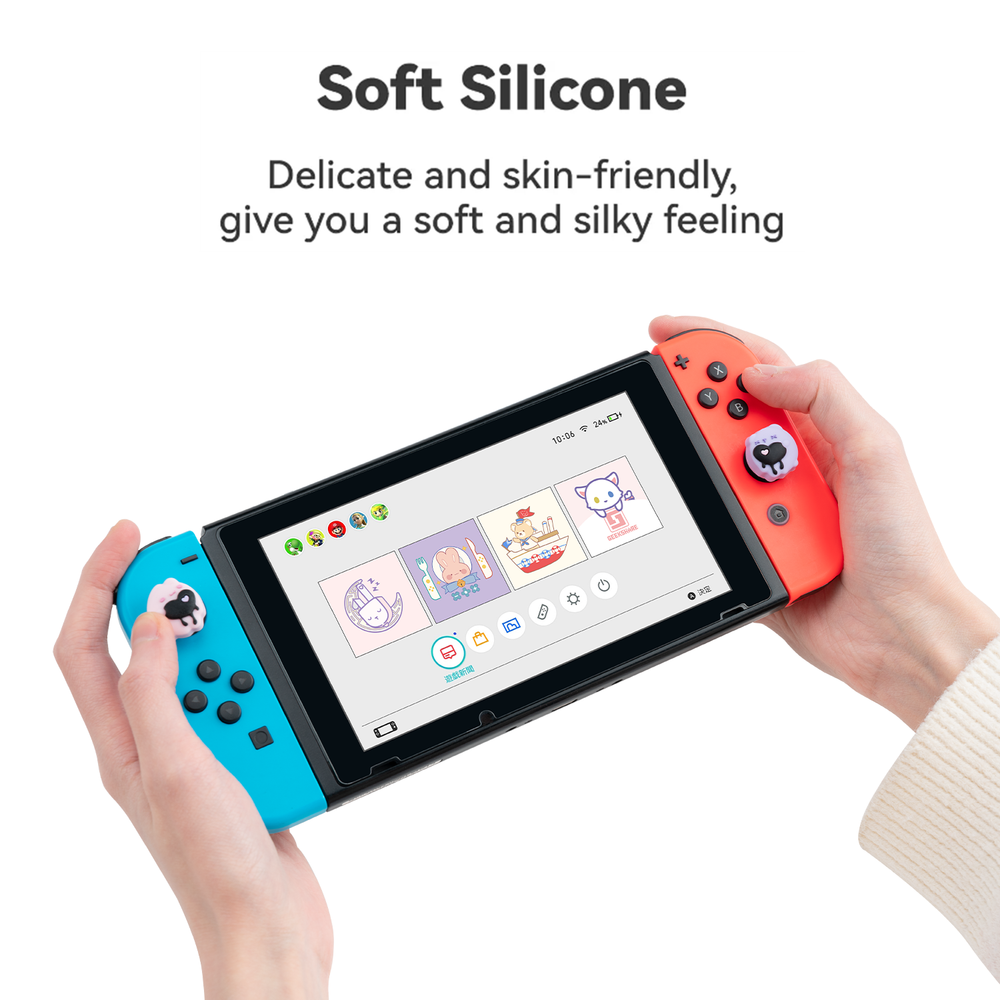 GeekShare Case for Nintendo Switch/OLED HardShell Silicone Joycon Cherry Pop