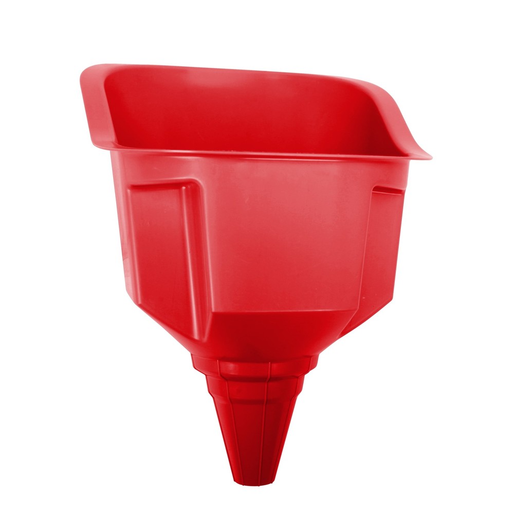 Large Multi-Use Plastic Funnel for Trucks and Vehicles Red