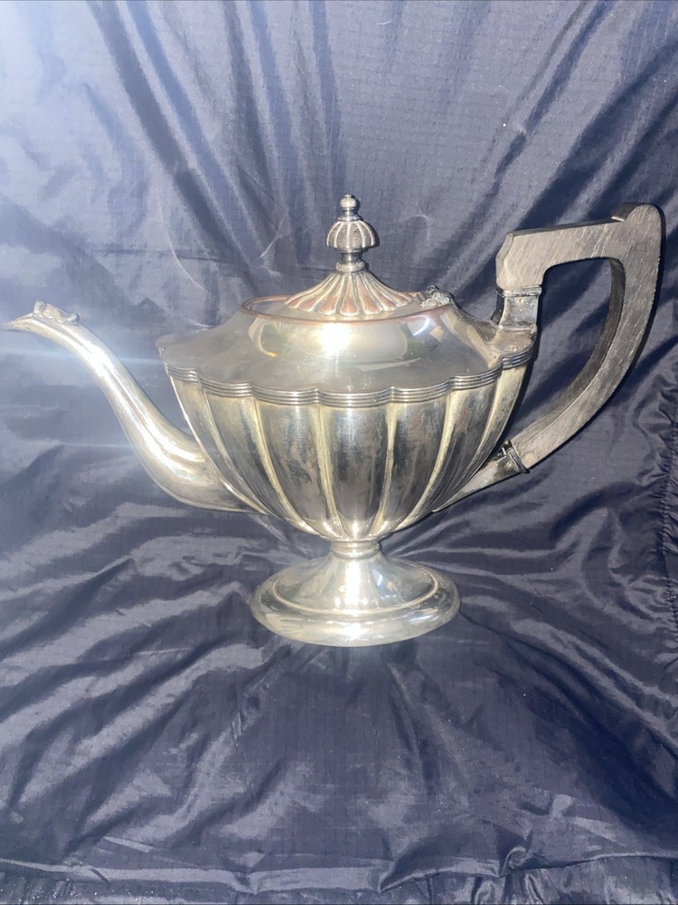 Antique SILVER LOT 1850’s E.G WEBSTER Silver 2pc COFFEE TEAPOT Silver