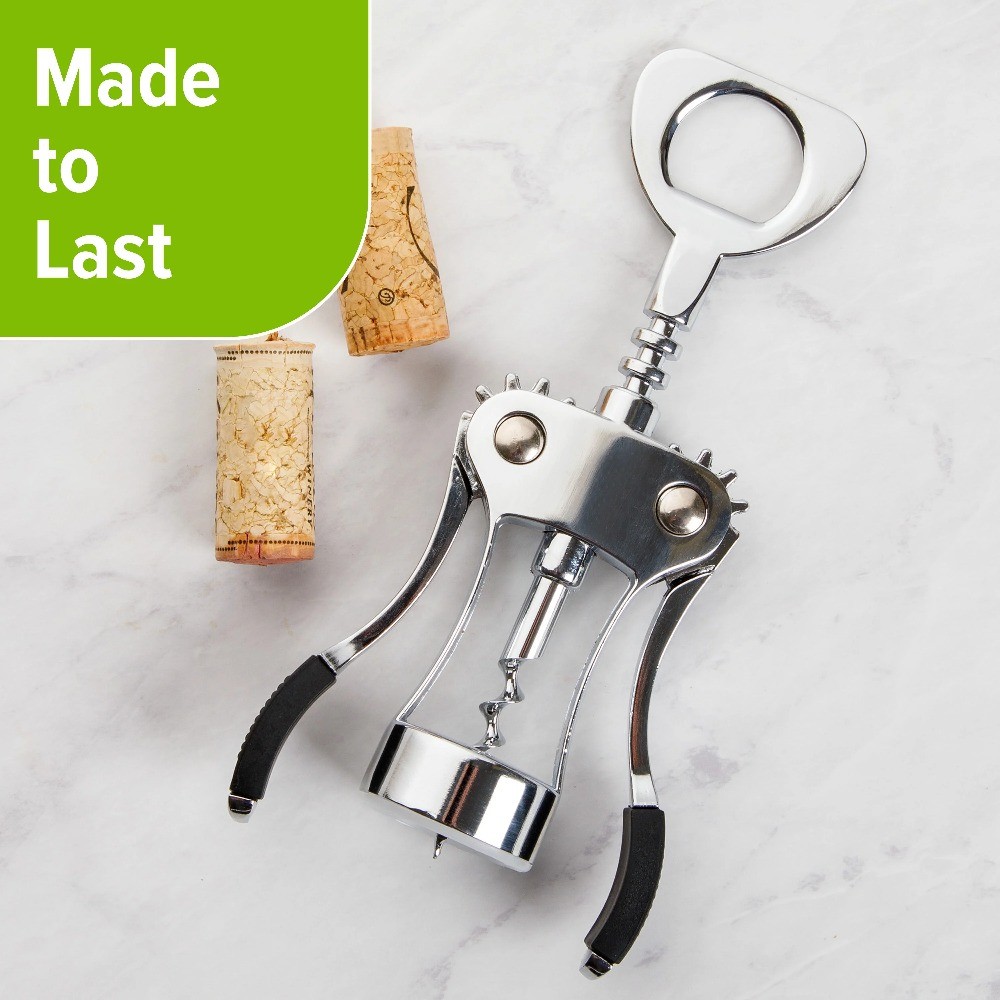 Prep Solutions Chrome Plated Winged Corkscrew & Bottle Opener